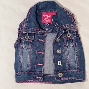 Cowgirl Hardware Denim Vest Size 18M